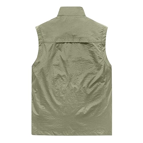 Men Utility Cargo Vest Outdoor Lightweight Multi-Pocketed Fishing Safari Travel Work Photo Vest Outerwear Man Vests2
