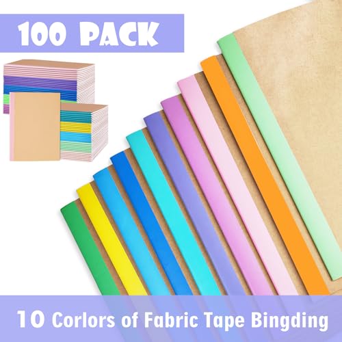 100-Pack-A5-Colorful-Ruled-Lined-Mini-Notebook-Journals-Bulk-Soft-Cover-Kraft-Composition-Notepad-Memo-Cuadernos-for-Girls-Students-Traveler-Note-Taking-School-Supplies