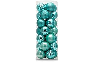Christmas Ornaments Ball: Mini 28ct Turquoise Christmas Balls