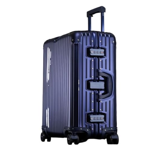 Suitcase All-aluminum Magnesium Alloy Trolley Case Metal Suitcase Universal Wheel Boarding Case 24-inch Suitcase Luggage(K,F)