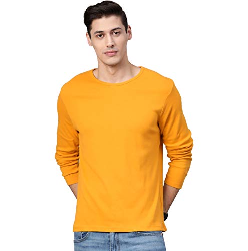 Image of Men's Full Sleeve Casual Round Neck Multi Colored T-Shirts