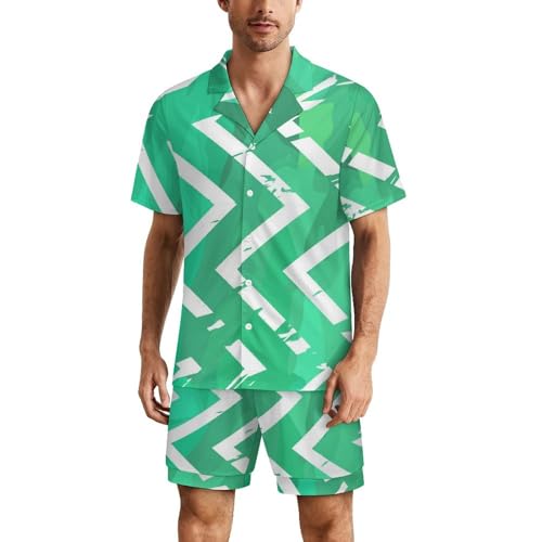 Pyjama homme manches courtes ultra léger White-8 au col boutonné respirant