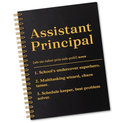 Carnet de notes Assistant Principal à spirale de 160 pages pour réunions et conseils de classe