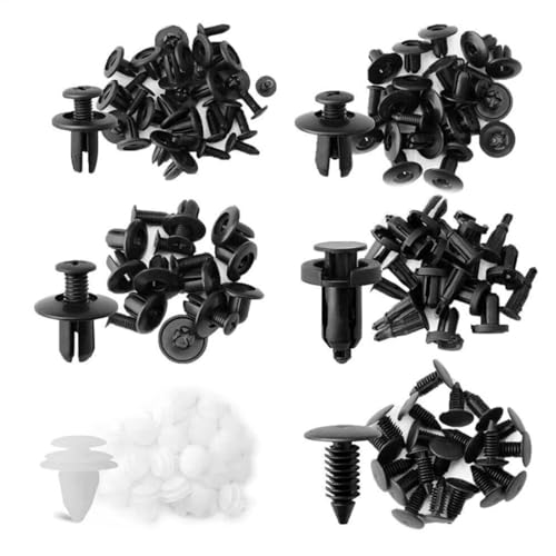 Clips de parachoques para coche: pack de 100 remaches de plástico con herramienta extractora 2