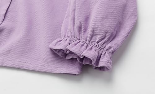 Image of Mud Kingdom Little Girls Corduroy Shirt Button Down Long Sleeve Lace Collar