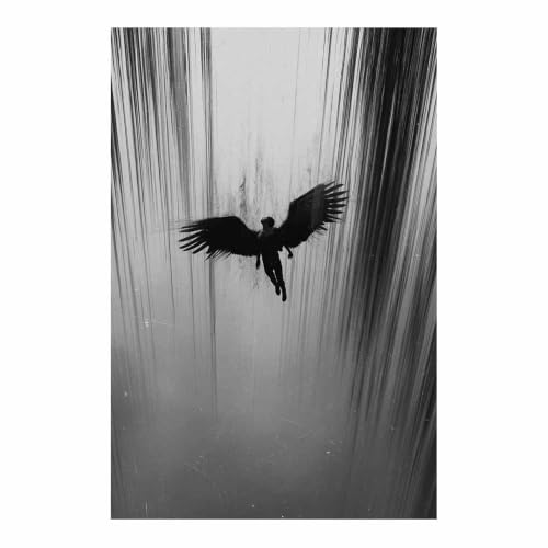 Silhouette de l'ange des ténèbres tableau toile HOQIU haut de gamme
