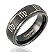 100S JEWELRY Black Tungsten Spinner Rings For Men Women American Flag Air Force Skull Dragon Design Wedding Band Promise Engagement Size 6-16 (Custom Spinner Ring, 9)