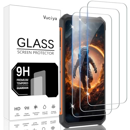 Vuciya Lot de 3 Verre Trempé Compatible avec Cubot Kingkong ES/X/AX/9/Ace 3 Protection Écran Vitre Film Résistant aux Rayures HD Ultra 9H Dureté Transparent
