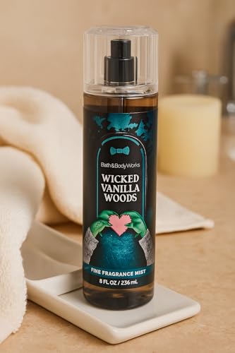 Bath & Body Works Wicked Vanilla Woods Fine Fragrance Mist 8 fl oz | Soft Vanilla Lavender Blossom & Enchanted Woods Scent