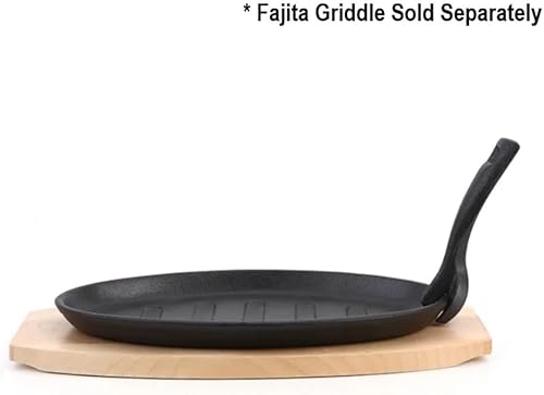 Miniatura 7 de Soro Essentials - Base de madera para fajita de forma ovalada de 12-58" x 9" x 34" - Base de madera para fajita chisporroteante para fajita de 8-78"