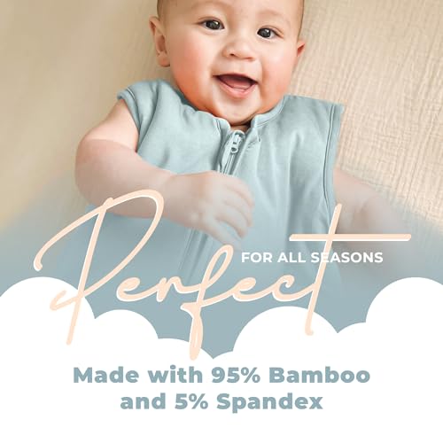 Image of Sleeveless Soft Baby & Toddler Sleeping Sack, Breathable with Adjustable Feet Cuffs & Anti-Slip Grip