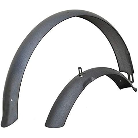 Firmstrong Beach Cruiser Bicycle Fender Set, Front/Rear, Matte Grey, 24" Cover