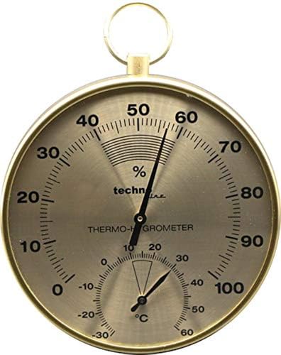 Technoline WA 3055 - edles, analoges Thermo-Hygrometer im Messing Design