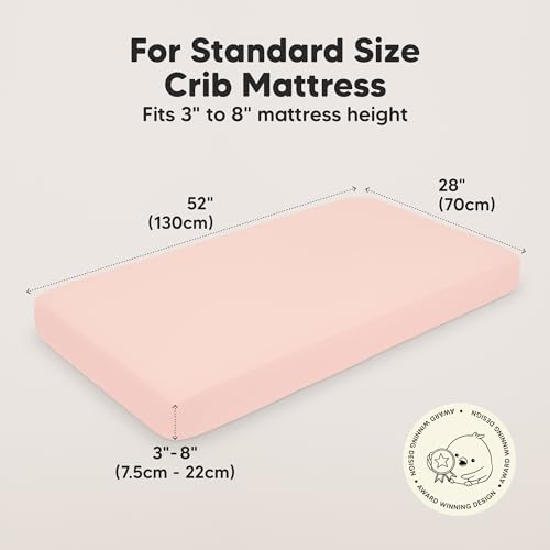 Image of KeaBabies 2-Pack Baby Crib Sheets for Boys, Girls, 52x28 Fitted (Cameo) | Viscose Derived from Bamboo, Toddler Bed Sheets Neutral, Fitted Crib Mattress Sheet for Standard Baby Bedding, Soft, Cozy