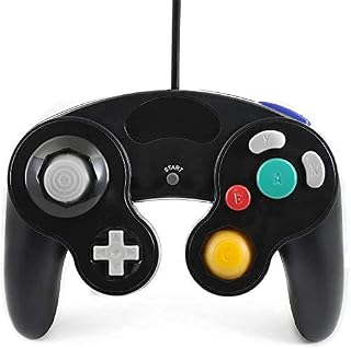 Qumox black wired classic controller joypad gamepad for N gc & wii
