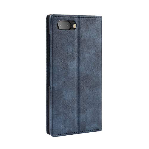 Abtory Case For Blackberry Key2, Leather Wallet Case Book Style Pu Folio Flip Cover Stand Feature Magnetic Clasp Closure Cash Pocket Card Holder For Blackberry Key2 Blue #TOP4