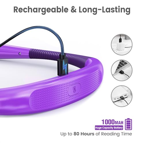 Best Book Light for Book Lovers - 3 Color, 6 Brightness, Rechargeable