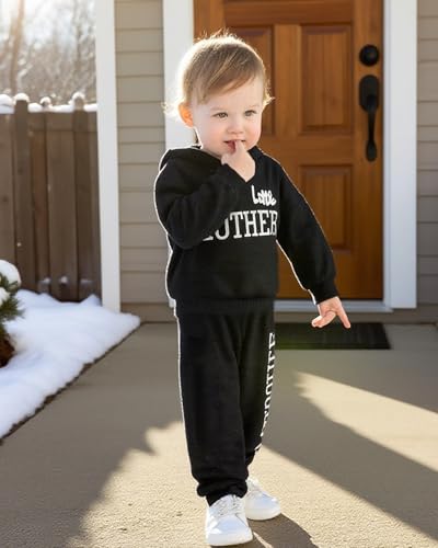 Baby Boy Clothes Newborn Boy Outfits Infant Letter Print Long Sleeve Romper Hoodies Pants Fall Winter Outfits2