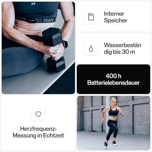 Polar H10 Herzfrequenz-Sensor, ANT+, Bluetooth, EKG, Wasserdichter Herzfrequenz-Sensor mit Brustgurt, Grau-Schwarz, M-XXL