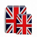 ezkart 12,7 x 17,8 cm, gestreifte Papiertüten für Süßigkeiten-Buffet, Hochzeitstorte, Geschenkladen, Kinderpartys, Maße: 12,7 x 17,8 cm (Union Jack)