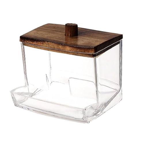 Generic 綿棒収納キャニスター メイク用Qtipホルダー デスクトップディスペンサー, 9cm×7cm×7.5cm