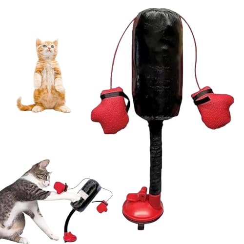 OZSZN Cat Boxing Toy - Interactive Cat Boxing Toy Punching Bag with Suction Cup for Kitten Play