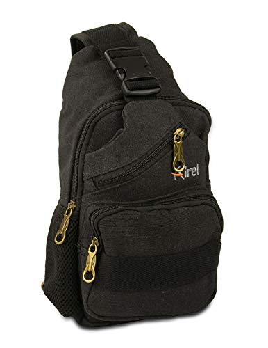 Airel Bandolera Riñonera Hombre| Bolso Pecho Hombre| Bolsa de Hombro para Hombres| Bandoleras Cruzada, Mochilas Pequeñas para Ciclismo, Senderismo, Viaje| Medidas 32x18x8 cm