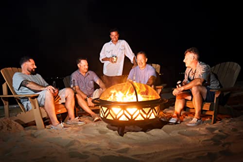 Uniflame Wad1009Sp Oil Rubbed Outdoor Firebowl with Geometric Design