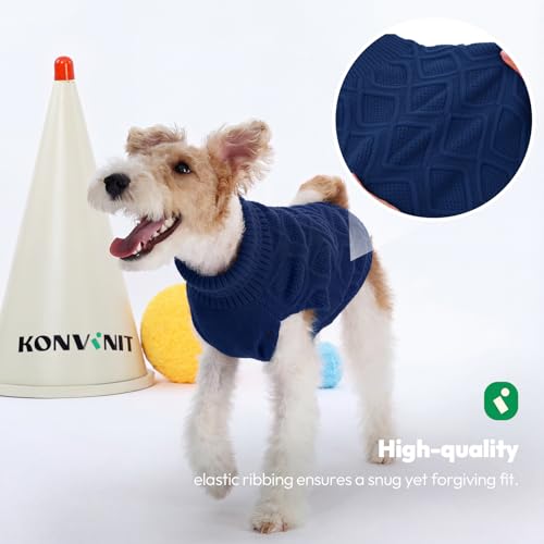 KONVINIT Hundepullover Kleine Hunde Kuschelweicher Hundesweater Strickpullover für Hunde, Hautfreundlich, XS bis 2XL,für Chihuahua bis Labrador,auch für Dackel