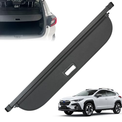 Blycorul Trunk Cargo Cover for Subaru Crosstrek 2024-2025 2026 with Carbon Fiber Texture Ends Anti - Peeping Retractable Security Shade for Privacy Crosstrek Accessories