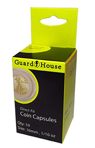 1/10-Oz American Gold Eagle Direct-Fit Coin Capsules - Retail Pack of 10