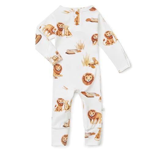 Snuggle Hunny Baby Onesie, Organic Cotton Baby Growsuit, Newborn Onesies with Hidden Zipper. includes foot and baby hand mittens