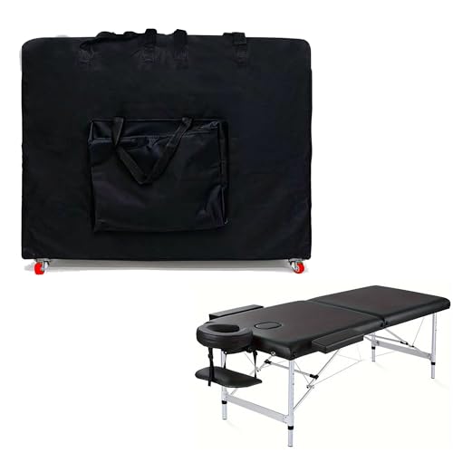 Newworldmassage Professional Massage Table Bag with Wheels - Fits 31” Width Folding Massage Tables, Durable Carrying Case with Accessory Pockets, Black (Black, 31inch Width)