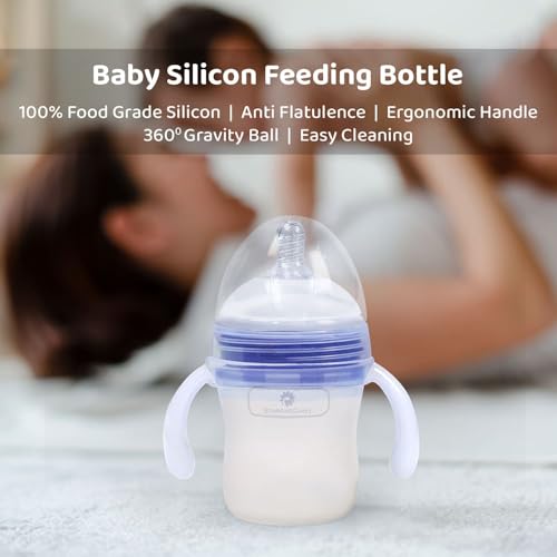 Image of StarAndDaisy Bottle with Anti-Colic Wide Neck Natura Flow and Sipper, Bottle for 6-12 Month Baby- 240ml