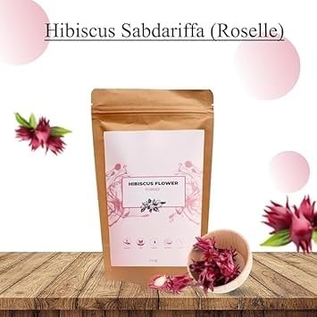 Miniatura 2 de Hibiscus Sabdariffa Flower Powder for Skin Hair and Body Mask I Naturalmente Rico en AHA y BHA I Skin glowingt Face Pack I 100% Puro I 3.53 oz
