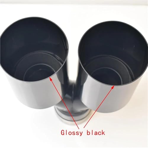 Cola de escape universal en acero inoxidable negro para una modificación trasera elegante 2