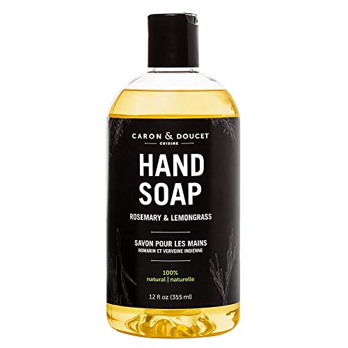 Caron & Doucet - 100% Natural Rosemary & Lemongrass Hand Soap | Premium Moisturizing Soap for Hands & Body. Concentrated Formula Made with Certified Sustainably Sourced Plant Oils.