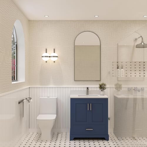 Ayna Decors Maya 30 inch Navy Blue Bathroom Vanity Set