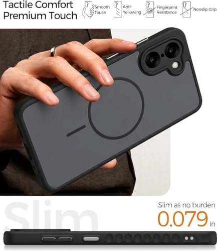 Image of VONZEE Matte Magnetic Case Compatible for OnePlus Nord CE 5 5G Wireless Charging Shockproof Anti-Scratch TPU PC Slim Fit Full Protection Phone Cover for OnePlus Nord CE 5 5G-Black