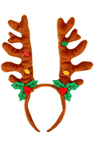 Jumojufol Femmes Paillettes De Noël Renne Antlers Cloche Partie Bandeau Chameau One Size