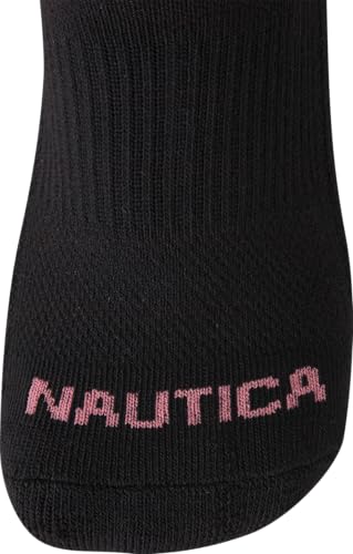 Image of Nautica Womens Low Cut Socks - 6 Pack Soft Stretch Breathable Mesh Cushioned Athletic Performance No Show Socks for Women