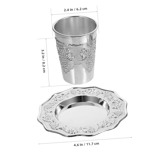Ensemble de tasses de Shabbat en zinc Cabilock pour bénédiction