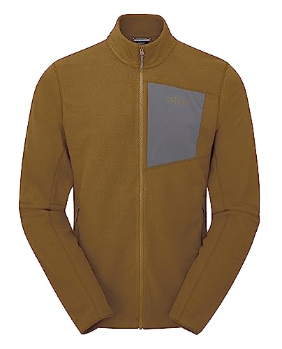 Rab Men's Tecton Jacket - Midweight Full-Zip Fleece Coat for Hiking, Camping, & Casual Use