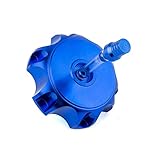 E-riding Gas Fuel Tank Cap, CNC Aluminum Alloy Hexagonal Dirt Bikes Gas Cap with Breather Valve For 50cc 70cc 90cc 110cc 125cc SSR Pit Dirt, Not Fit For ATV (Blue)