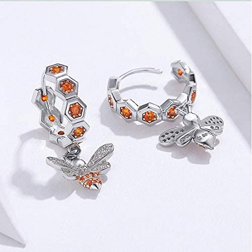 Pendientes de Luxury Honeycomb de plata 925, el regalo de bodas perfecto para mujer 3