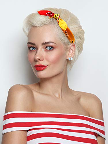 URATOT 12 Pack Novelty Gradient Cotton Bandanas Paisley Print Head Wrap Handkerchief