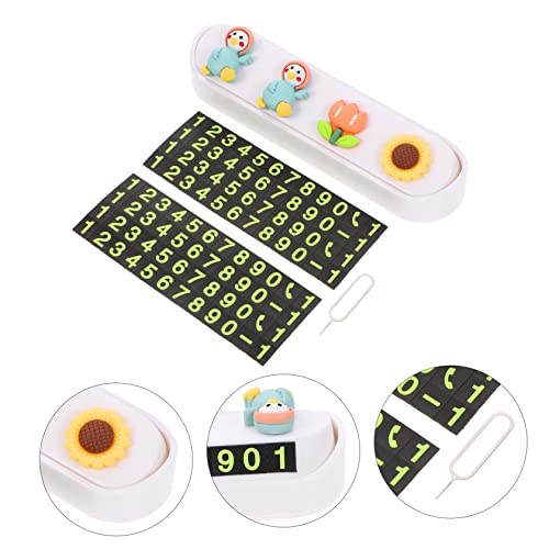 SHERCHPRY 5 Peças Placa De Número De Estacionamento Painel De Carro Ornamento Placas De Licença Deco