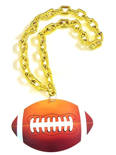 YSPPF 7.5" Jumbo Football Pendant Bead Necklaces Super Bowl Beads Necklaces Party Football Sport Events Party Supplies