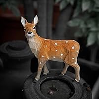 シカ　鹿　木彫　彫像　オブジェ　置物　インテリア　工芸品　美術品　A3013 シカ 鹿 木彫 彫像 オブジェ 置物 インテリア 工芸品 美術品 A3013