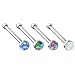 4PC Created-Opal Nose Bone Press Fit 20GA (0.8mm) …